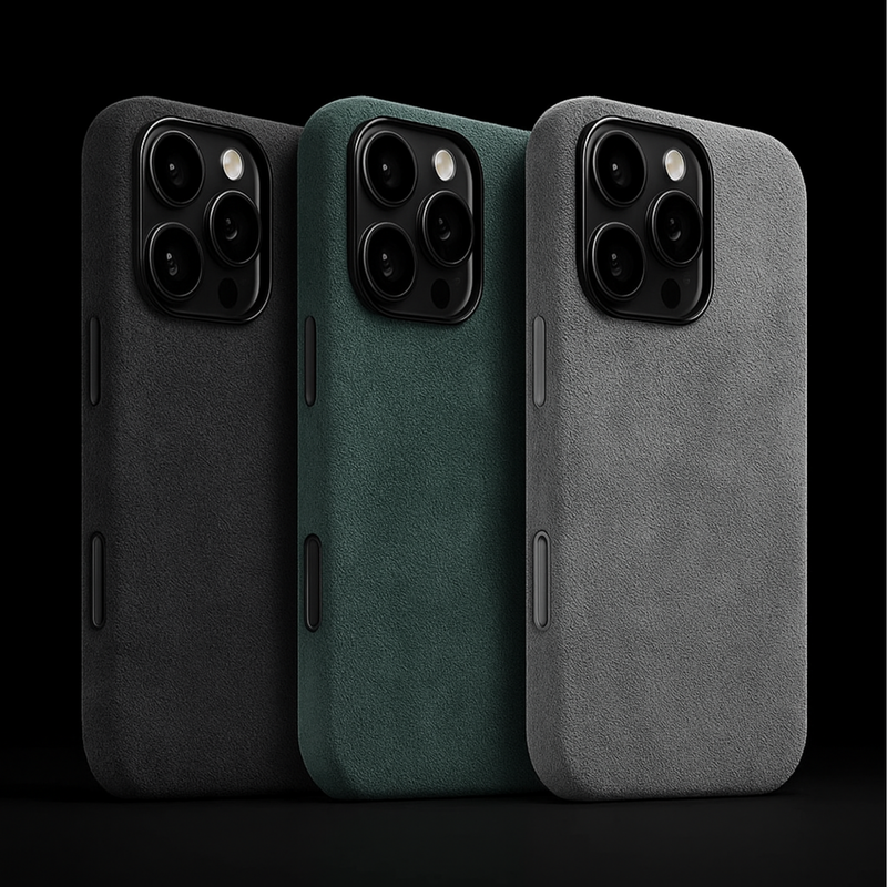 Alcantara iPhone Hoesje – Italiaans Alcantara – Luxe Bescherming & MagSafe