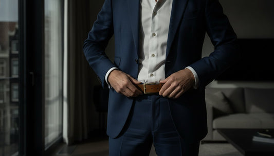 Geraffineerde bruine leren riem zonder gaatjes: de nieuwe standaard voor de moderne man