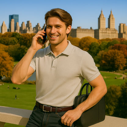 Leren Riem Zonder Gaatjes - Bruin