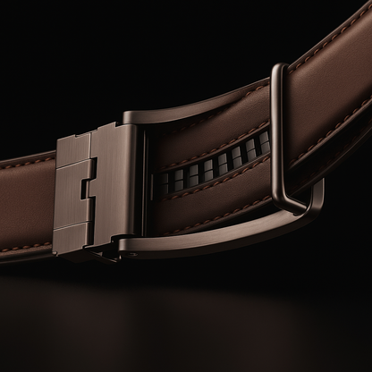 Leren Riem Zonder Gaatjes - Bruin