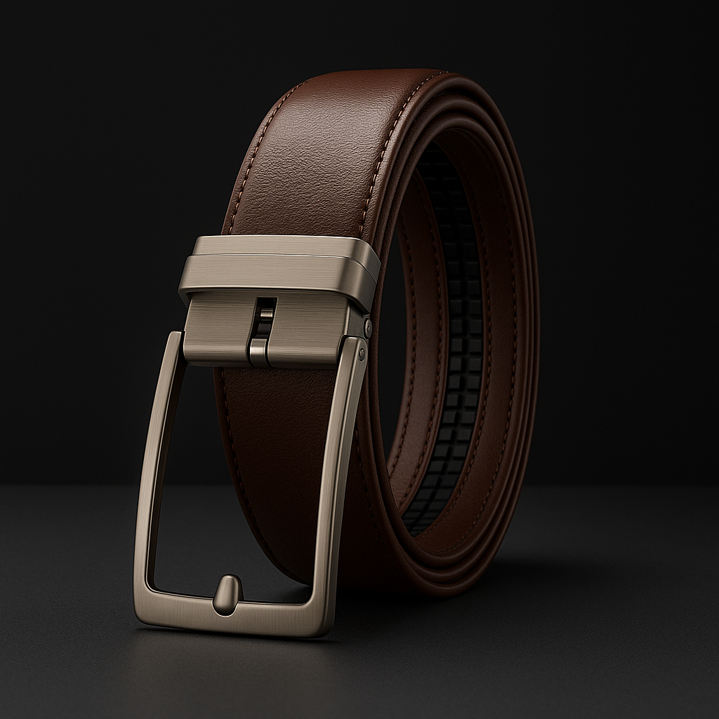 Stijlvolle herenriem met automatische gesp van hoogwaardig leer