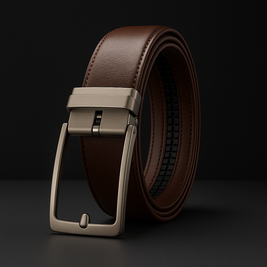 Stijlvolle herenriem met automatische gesp van hoogwaardig leer