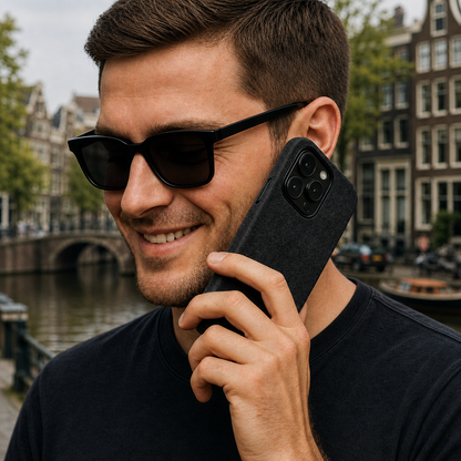 Alcantara iPhone Hoesje – Italiaans Alcantara – Luxe Bescherming & MagSafe