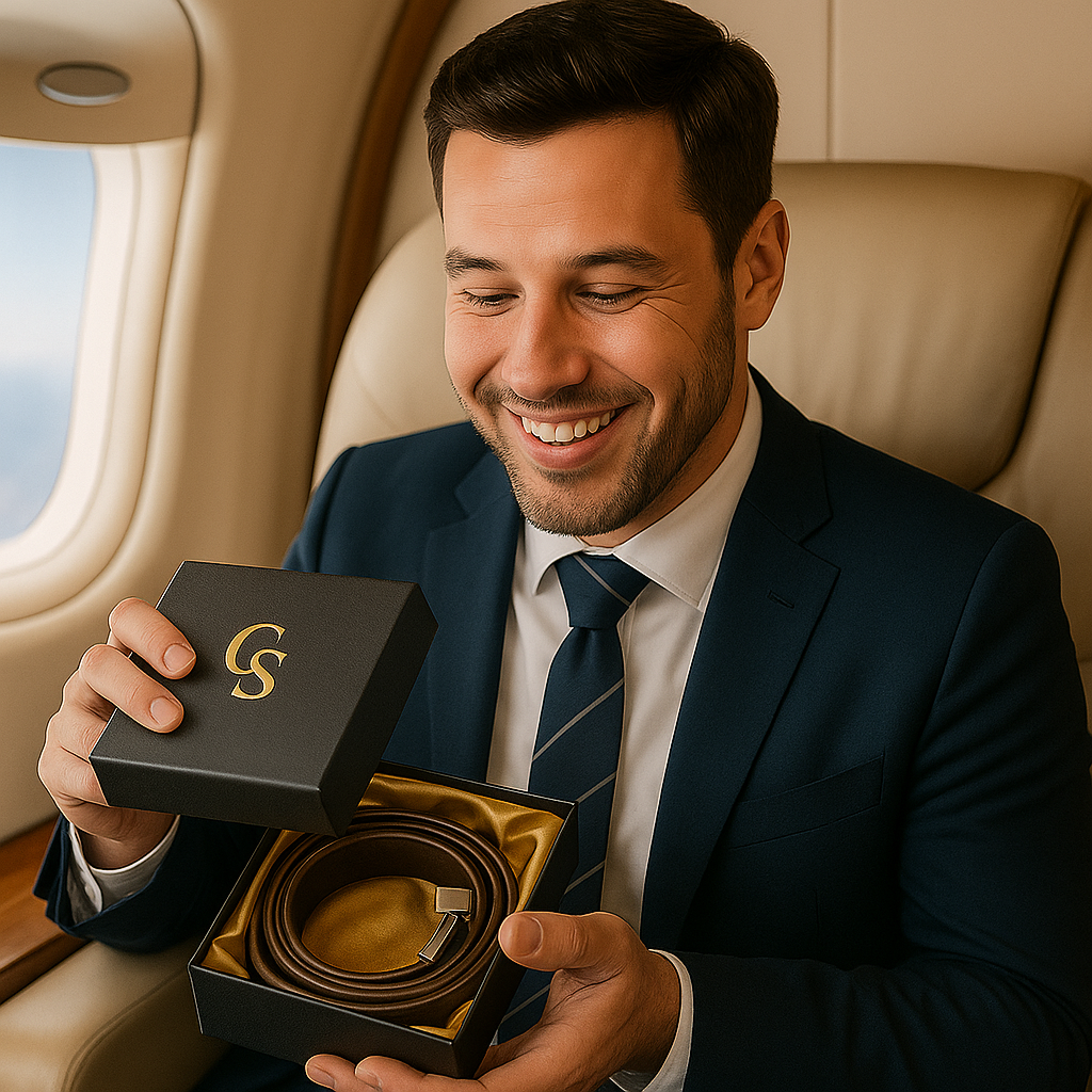 Leren Riem Zonder Gaatjes - Bruin