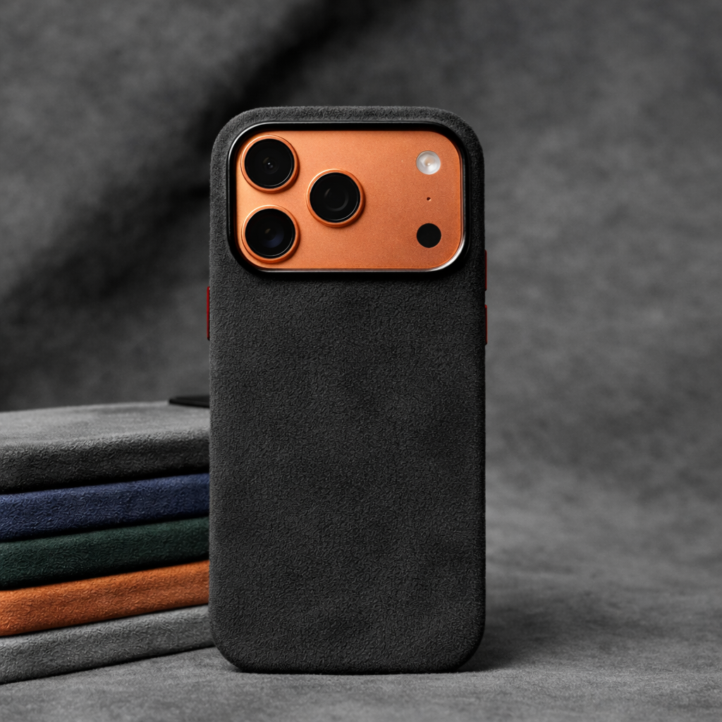 Alcantara iPhone Hoesje – Italiaans Alcantara – Luxe Bescherming & MagSafe