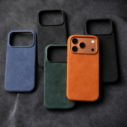 Alcantara iPhone Hoesje – Italiaans Alcantara – Luxe Bescherming & MagSafe