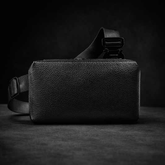 Leren Crossbody Bag - Heren Crossbody Tas - Zwart