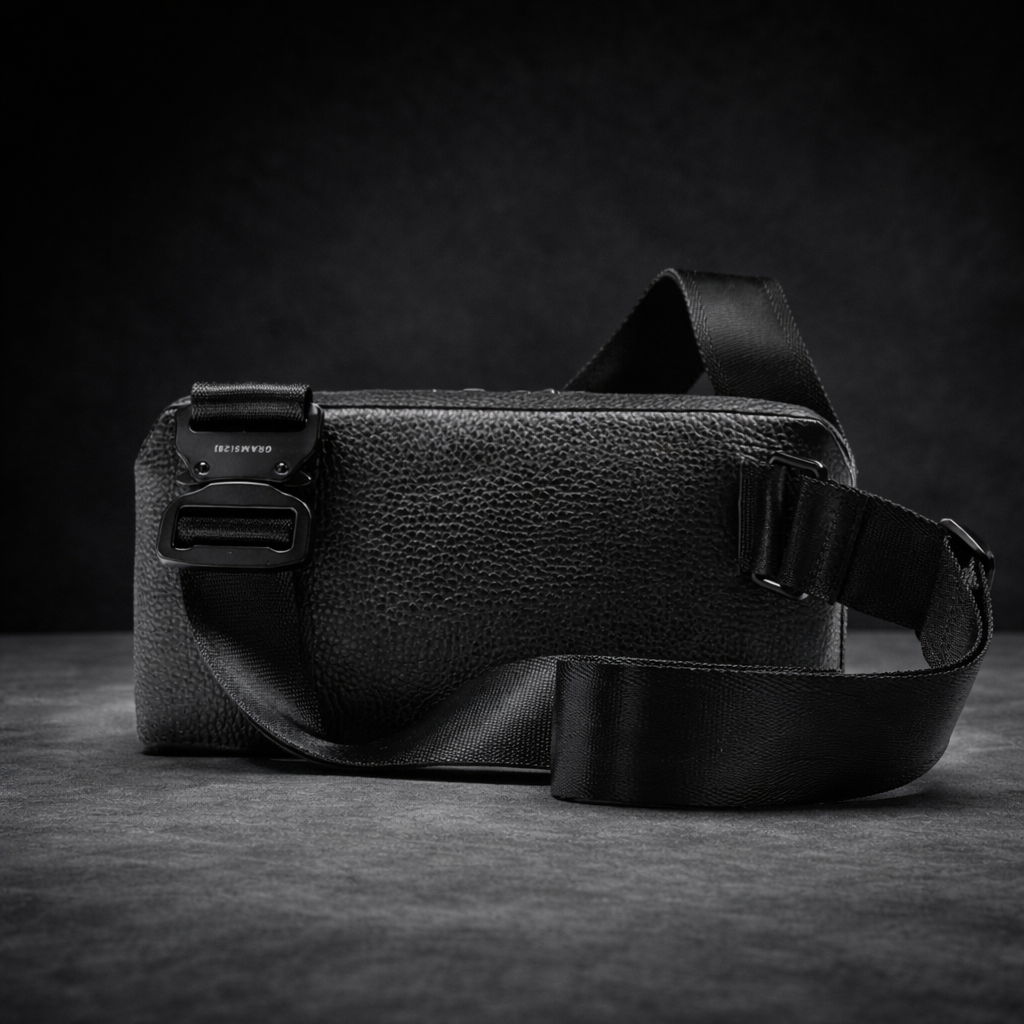 Leren Crossbody Bag - Heren Crossbody Tas - Zwart