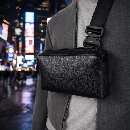 Leren Crossbody Bag - Heren Crossbody Tas - Zwart