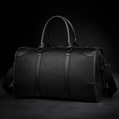 Vegan Leer Weekendtas - Weekendbag Vegan Leather - Zwart