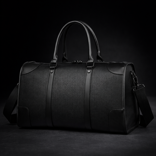 Vegan Leer Weekendtas - Weekendbag Vegan Leather - Zwart