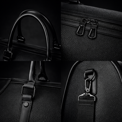 Vegan Leer Weekendtas - Weekendbag Vegan Leather - Zwart