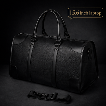 Vegan Leer Weekendtas - Weekendbag Vegan Leather - Zwart