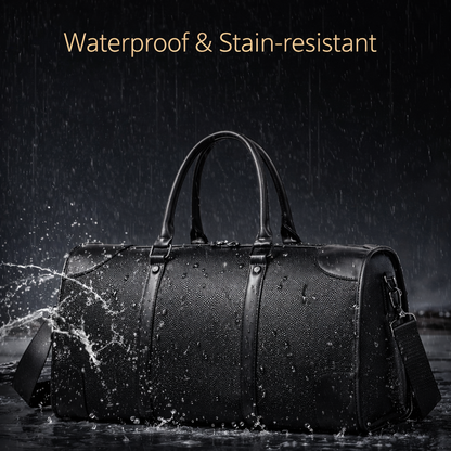 Vegan Leer Weekendtas - Weekendbag Vegan Leather - Zwart