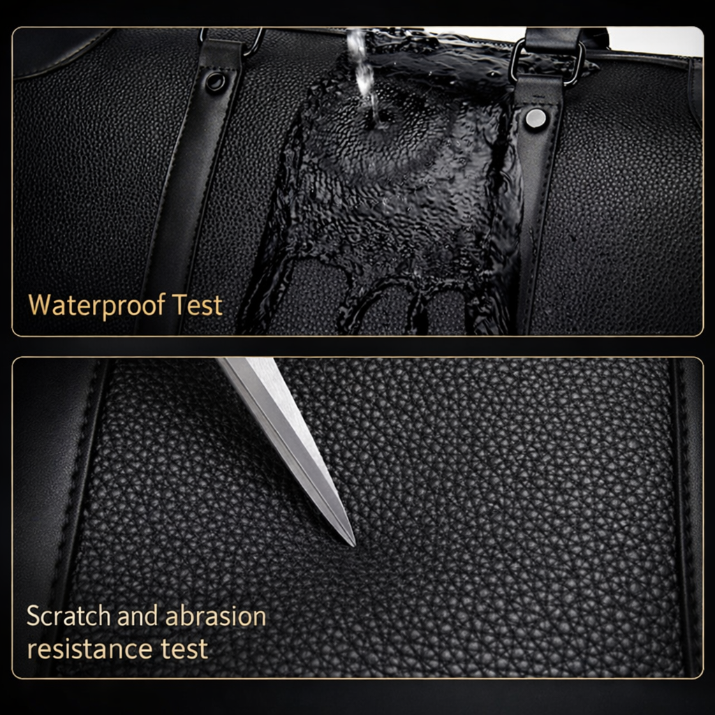 Vegan Leer Weekendtas - Weekendbag Vegan Leather - Zwart