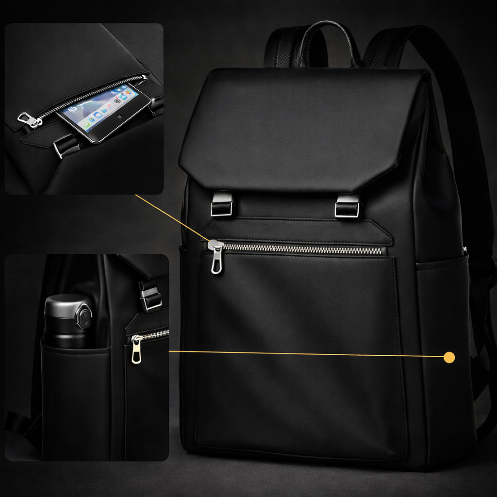 Backpack - Rolltop Rugzak - Rugtas voor Mannen - Waterproof & Krasbestendig