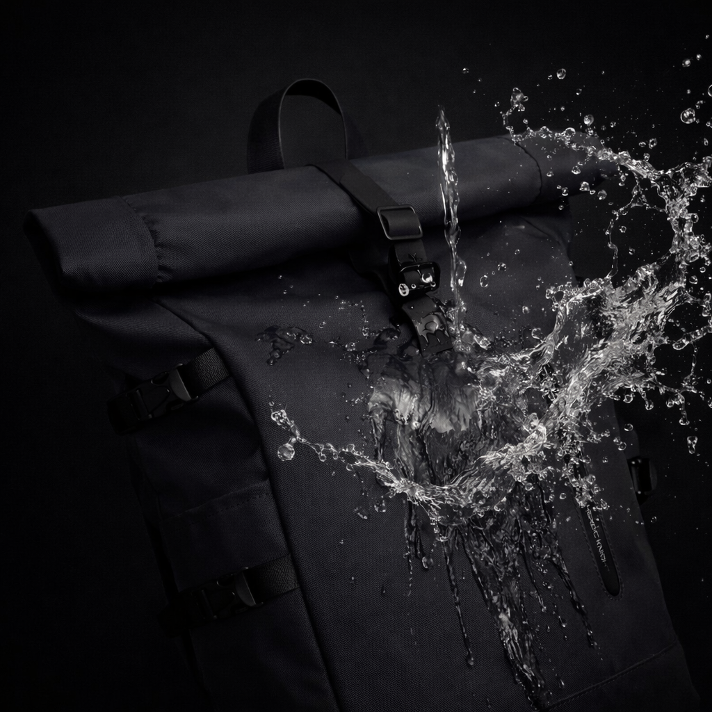 Rolltop Backpack - Rugzak Heren - Rugtas Zwart