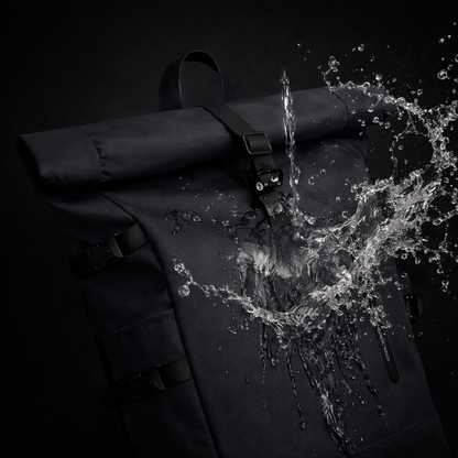 Rolltop Backpack - Rugzak Heren - Rugtas Zwart
