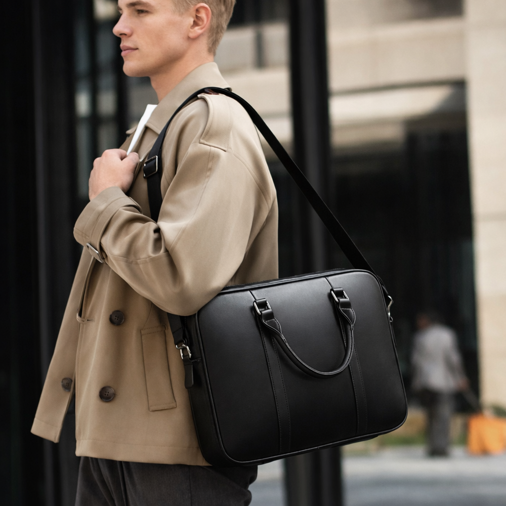 Laptoptas - Aktetas - Laptoptas Mannen - Vegan Leer