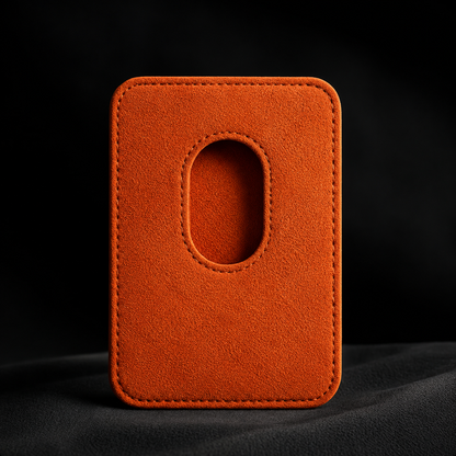 Alcantara MagSafe Pasjeshouder – Italiaans Alcantara – Luxe Wallet voor iPhone