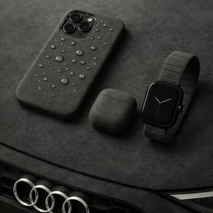 Alcantara iPhone Hoesje – Italiaans Alcantara – Luxe Bescherming & MagSafe