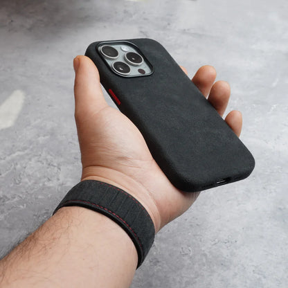 Alcantara iPhone Hoesje – Italiaans Alcantara – Luxe Bescherming & MagSafe