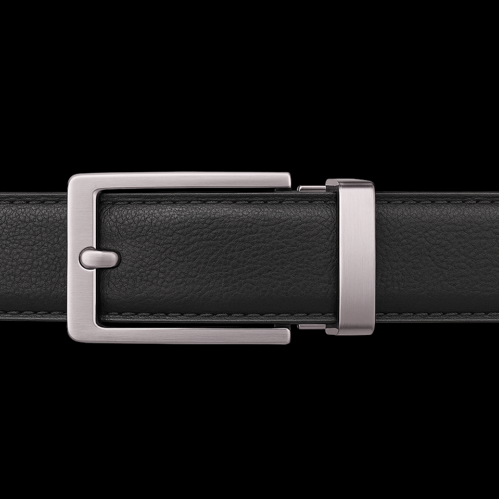 Leren Riem Zonder Gaatjes - Zwart