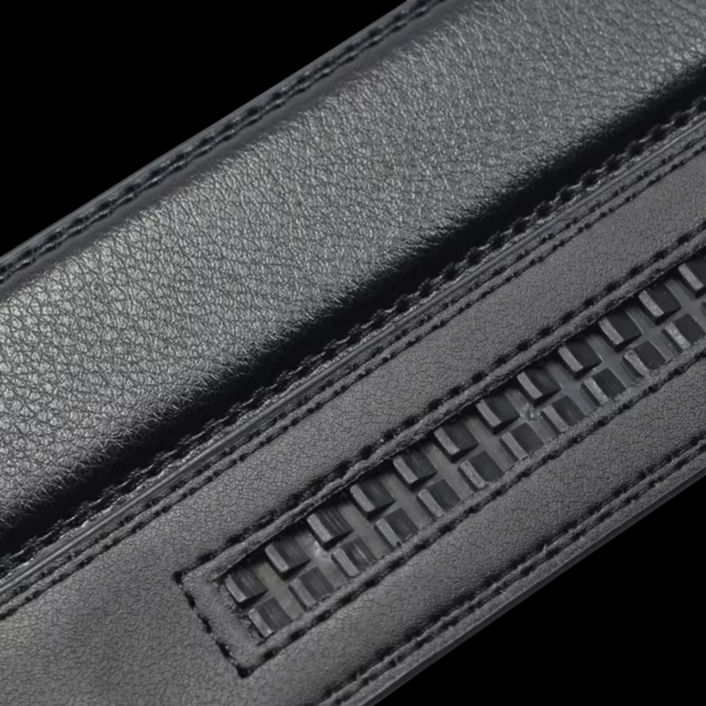 Leren Riem Zonder Gaatjes - Zwart