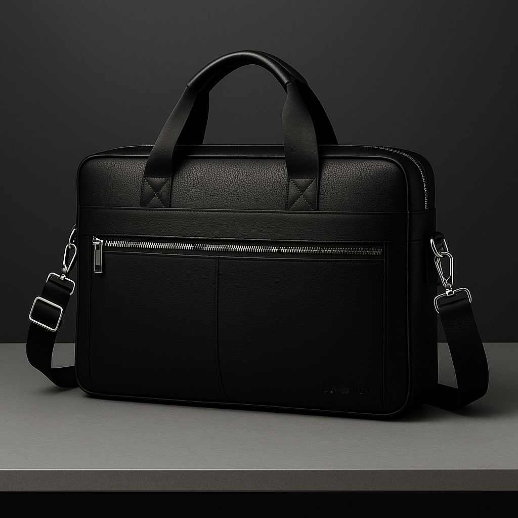 Leren Laptoptas - Aktetas Heren - Zwart